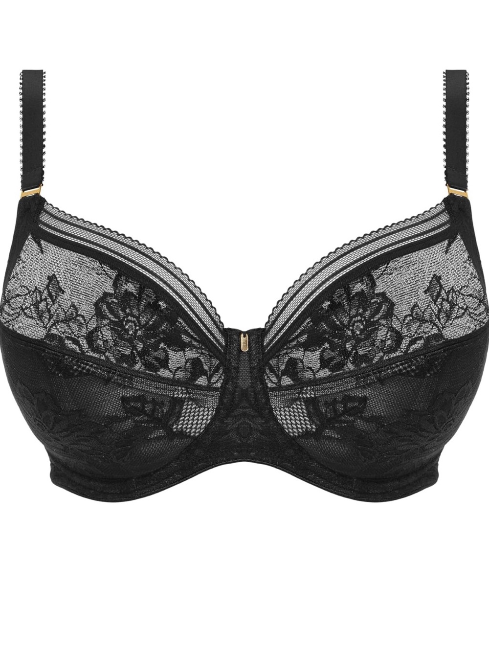 NWT Fantasie Fusion Lace Black Bra 40G 40I